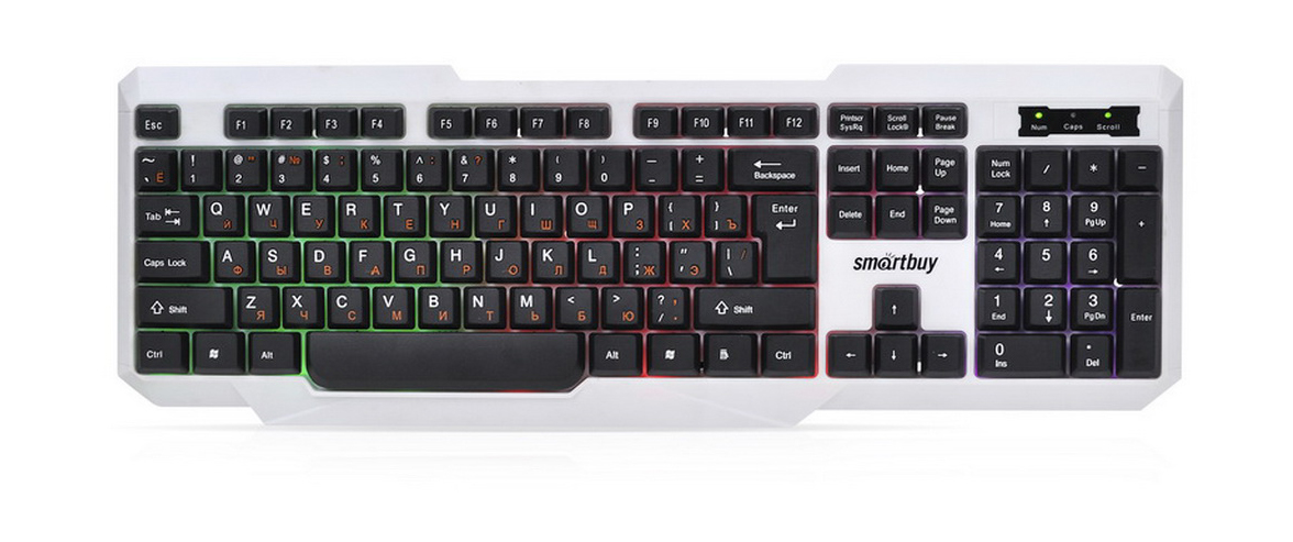 Клавиатура Smartbuy 333 ONE USB с подсветкой белая (SBK-333U-W)