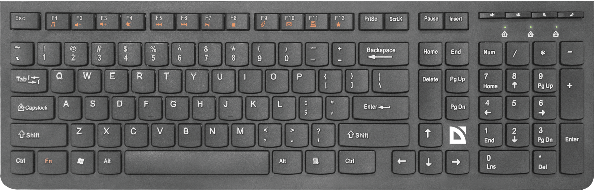 Клавиатура беспр.DEFENDER UltraMate SM-535RU, черный , мультимед.