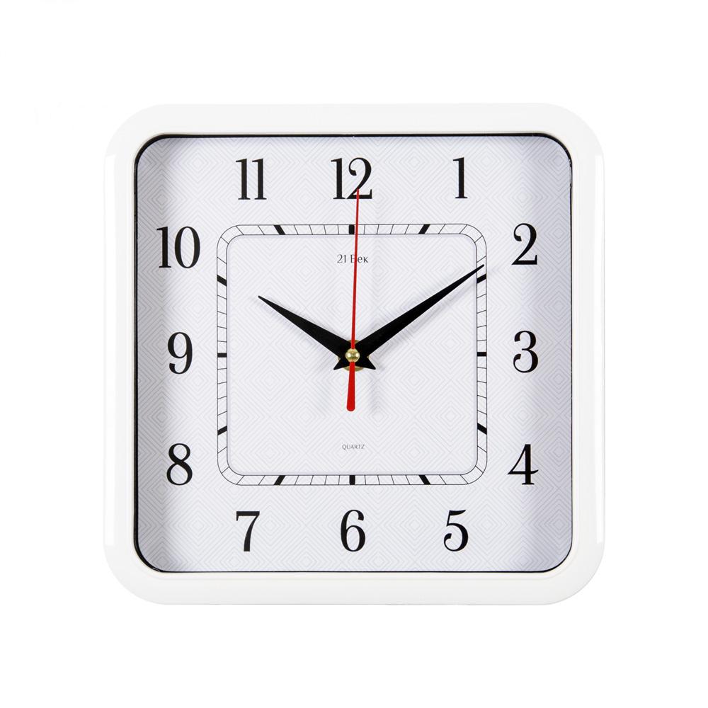 Часы настенные СН 2223 - 336W белые квадратн (22x23) (5)