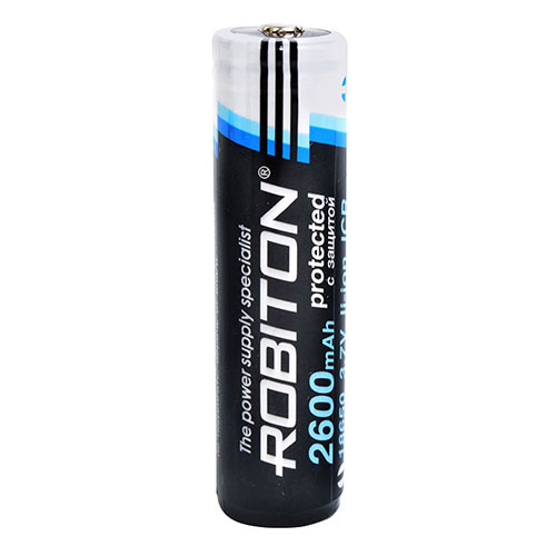 Акк  литиевый ROBITON 2.6/Li18650 с защитой 2600mAh 3.7V