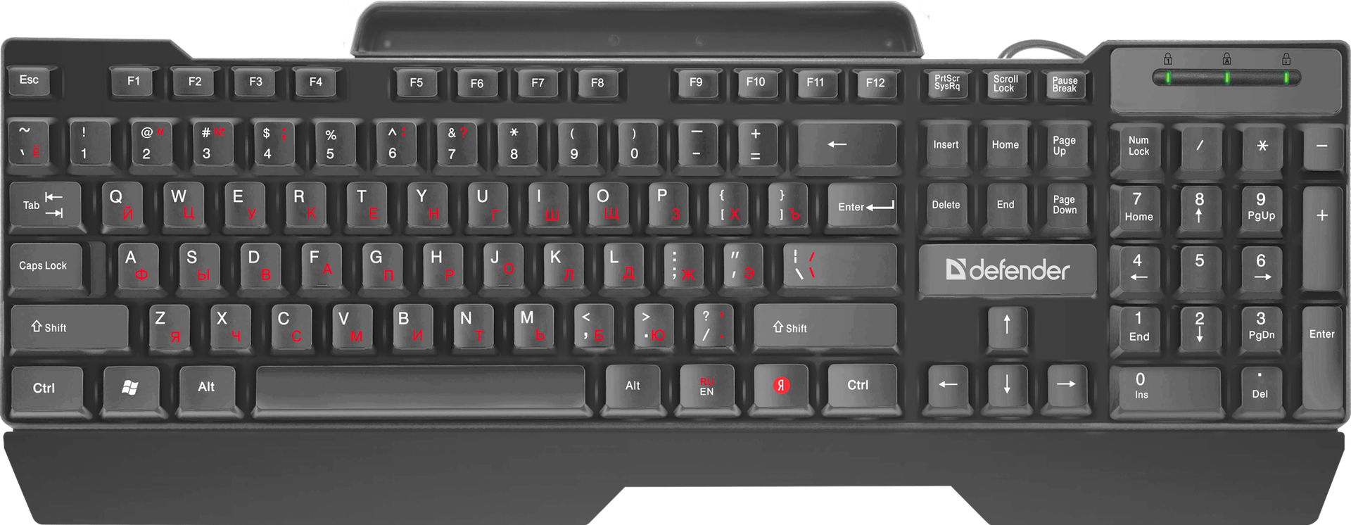 Клавиатура DEFENDER Search HB-790RU черный, полноразмерная