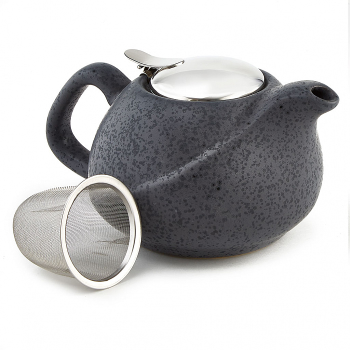 Чайник заварочный Ф19-028R с фильтром, темно-серый 800мл керамика (24)
