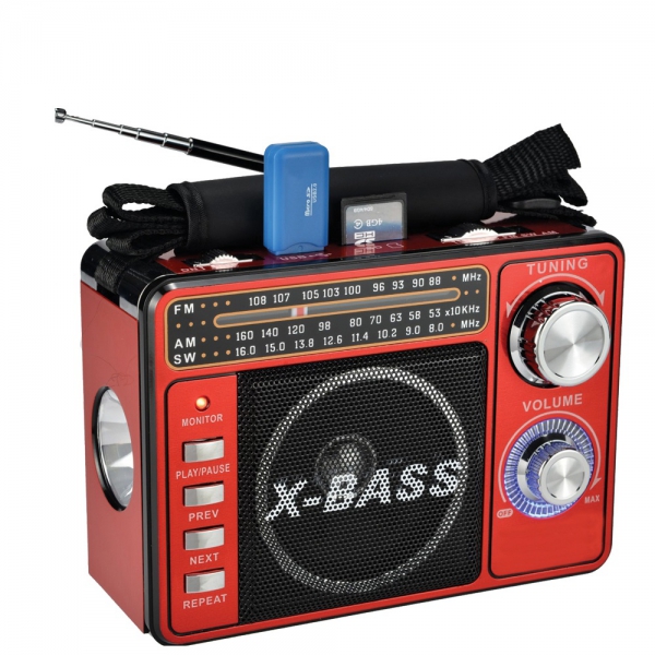 радиопр Waxiba XB-3061URT (USB) (только от аккумулятора или бат, сеть для зарядки)