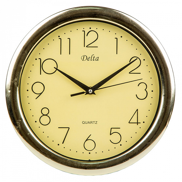 Часы настенные DELTA DT-0094  d27.5 см  цвет: золото (10)
