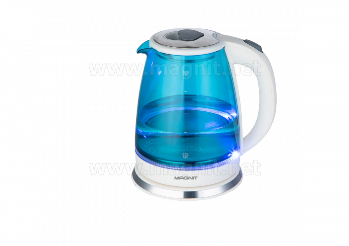 Чайник Magnit RMK-3230 1.8 л 1.5кВт белый, синее стекло