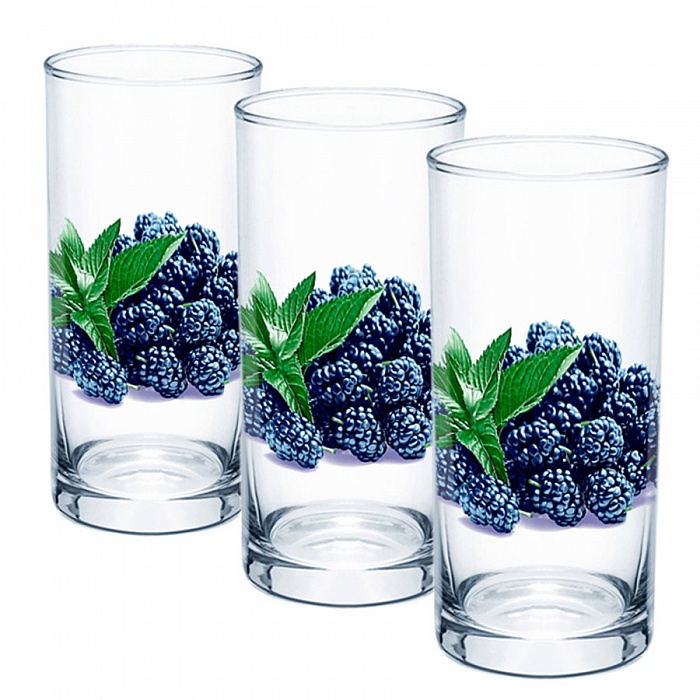 Набор стаканов 3 предмета 250мл Ежевика ДСГ424020311 (8/уп)