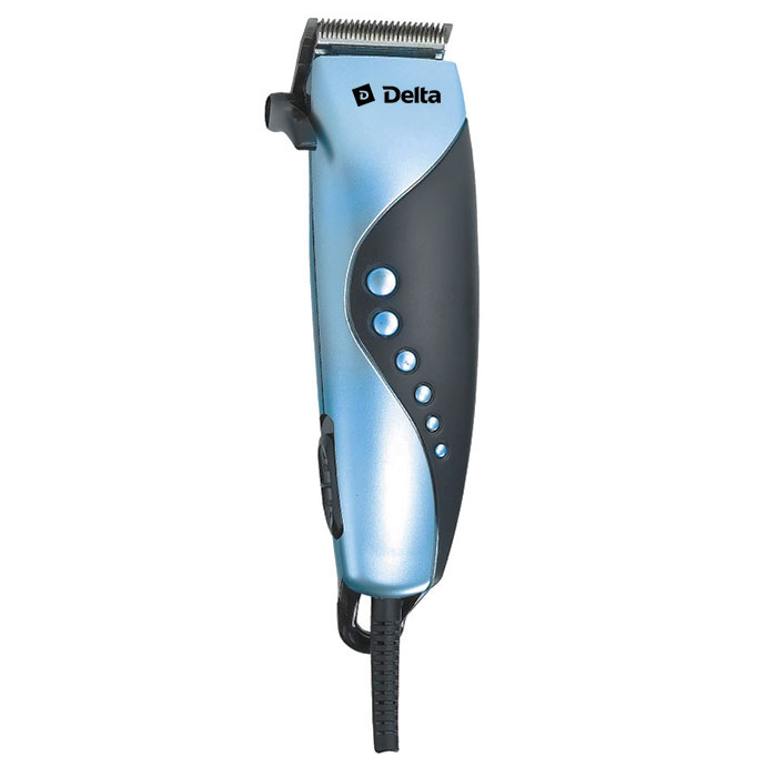 Машинка для стрижки DELTA DL-4049 бирюза 10 Вт, регулир длины  волос, 4 насадки  (24)