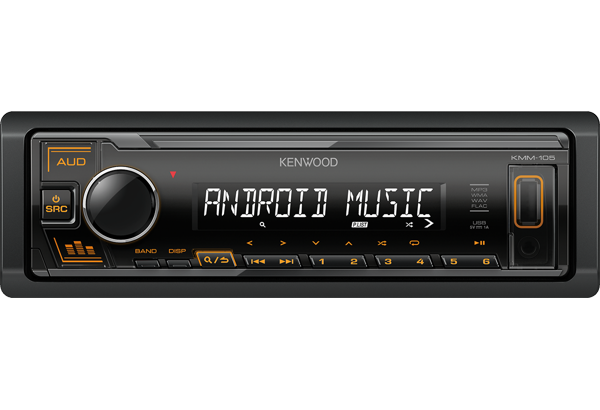 Авто магнитола  KENWOOD KMM-105AY 1DIN 4x50Вт  (MP3/WMA)
