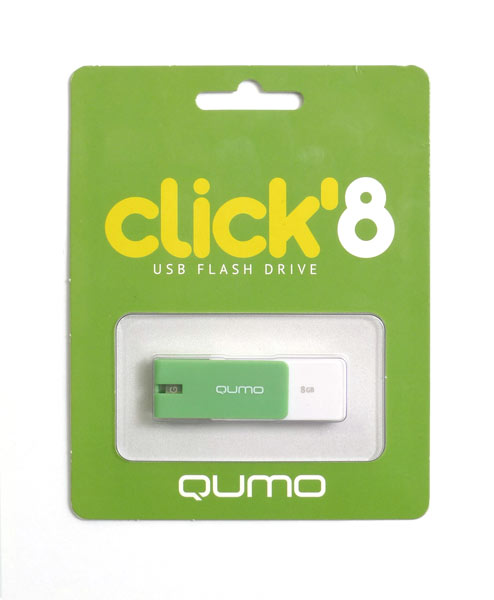 USB2.0 FlashDrives 8Gb QUMO Click Mint мята