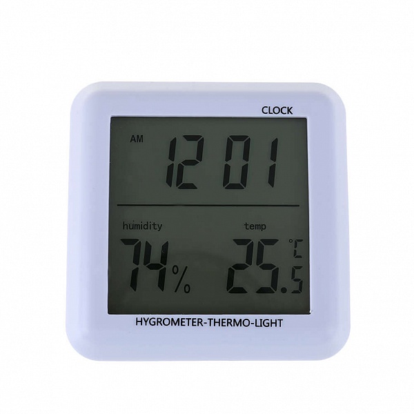 Метеостанция TH-019 термометр, гигрометр, часы, будильник, min/max(-0 +50С)