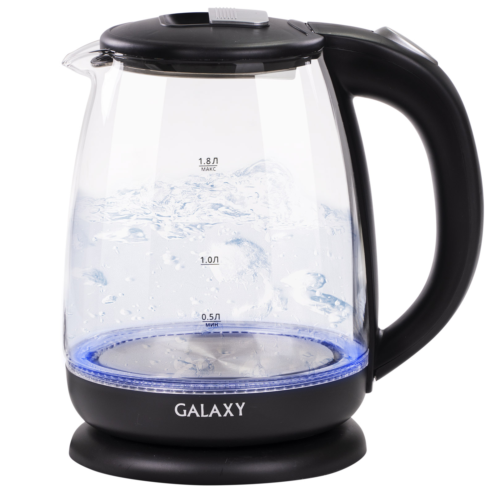 Чайник Galaxy LINE GL 0554  стеклян (2 кВт, 1,8л, светодиодн подсветка) 12/уп