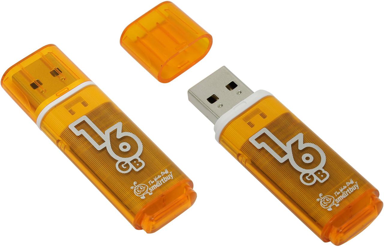USB2.0 FlashDrives16Gb Smart Buy Glossy series Orange (SB16GBGS-Or)