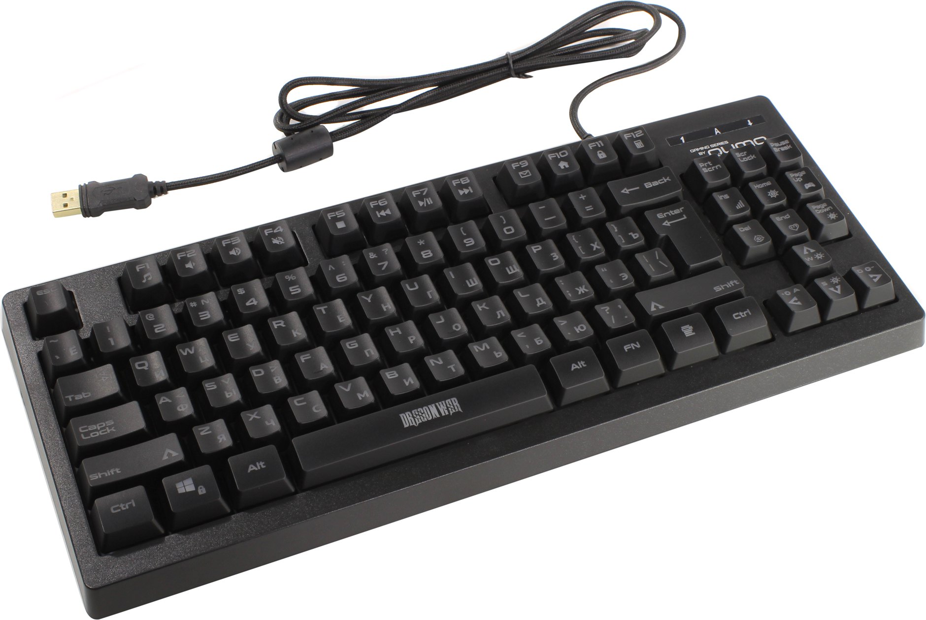 Клавиатура Qumo Inferno K49, игровая,87 клавиш, подсветка RGB running