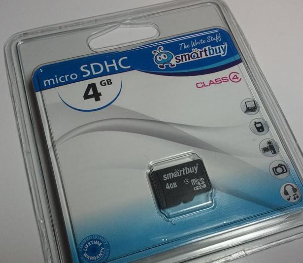 Пам.MicroSDHC, 4Gb Smart Buy (Class 4)  без переходника