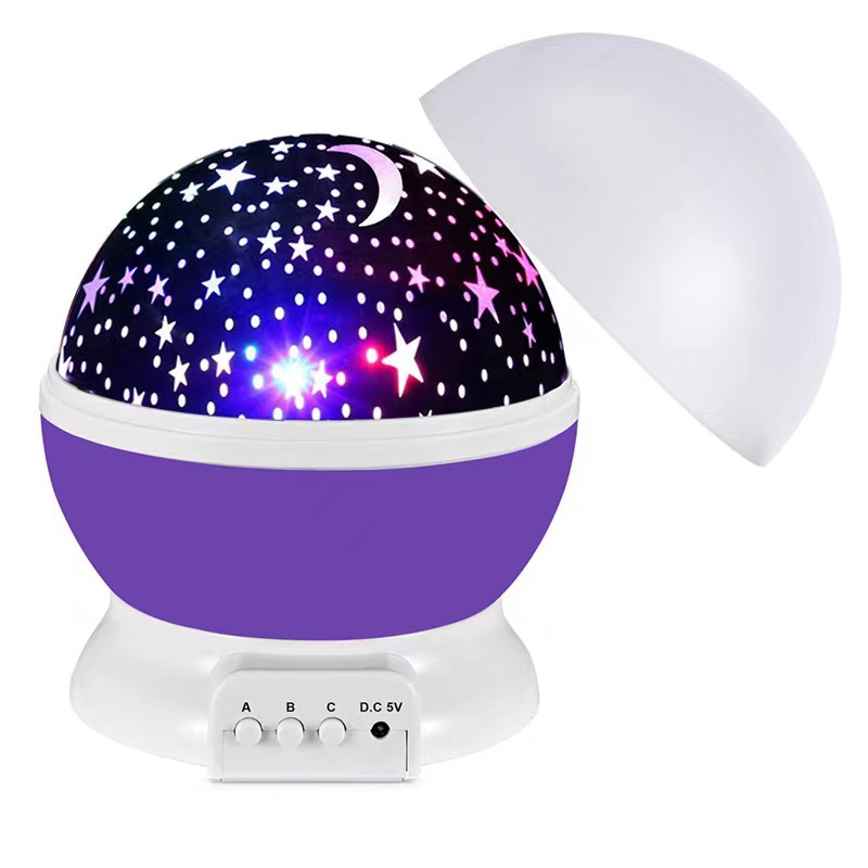 Световая установка Огонек OG-LDS31 Фиолетовая, звёздное небо - ночник (USB)