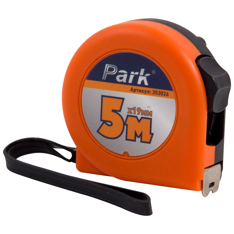 Рулетка Park TM26-5019 5м x19мм с фиксатором, пластик.корпус
