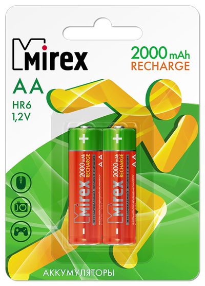 акк R6 Mirex  2000mAh Ni-Mh 1,2V  BL-2 (20/100шт)