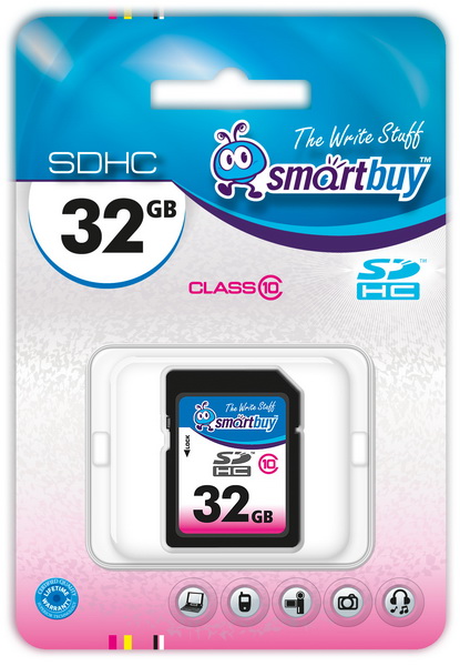 Пам. SDHC Card,32Gb, Class 10,SMART BUY