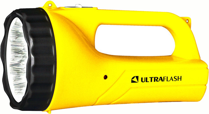 Фонарь  Ultra Flash  3816SM (аккум 220В, желт, 9 LED, 2 режима, SLA, пластик,уп.60шт.