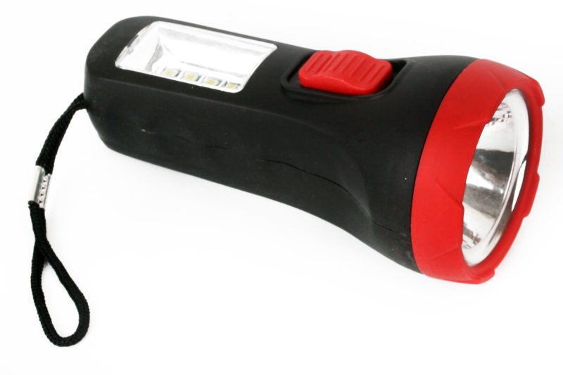 Фонарь  Ultra Flash  LED 16014 (1ХR6 черный ,1+ 4SMD LED 2реж.,пластик,блистер-пакет)