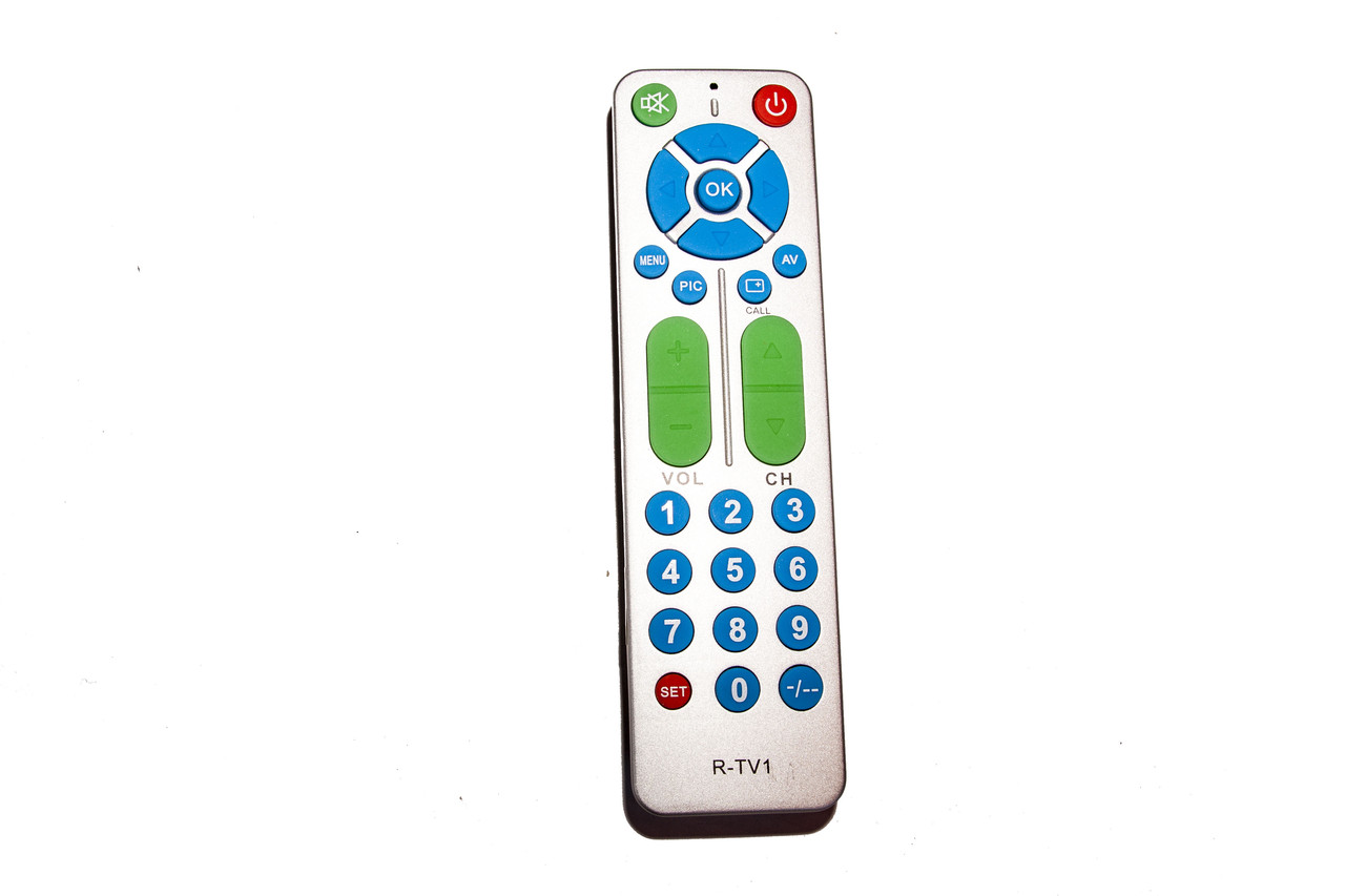 пульт ду Универсальный для разных производителей R-TV1 (TV+ LCD+LED+HDMI, большие кнопи, рус инстр)