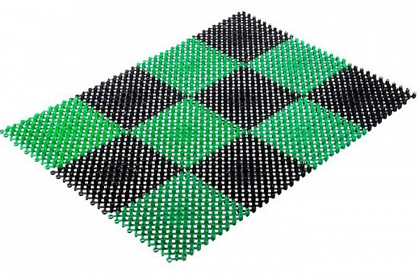 Коврик Razor придверный 42х60 см, чёрно-зелёный, SUNSTEP
