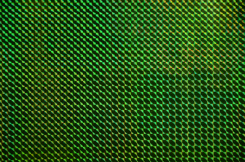 Пленка самоклеющаяся Grace 1014-45 голография зелёная, звёзды, повышенная плотность, 45см/8м