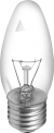 Эл. лампа  Camelion MIC 60/В/CL/Е27 (Эл.лампа накаливания с прозрач.колбой, свеча)