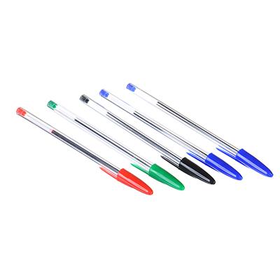Ручки шариковые набор 5 штук, (2с, 1ч, 1к, 1з), пластик, в пакете с подвесом  24шт/уп