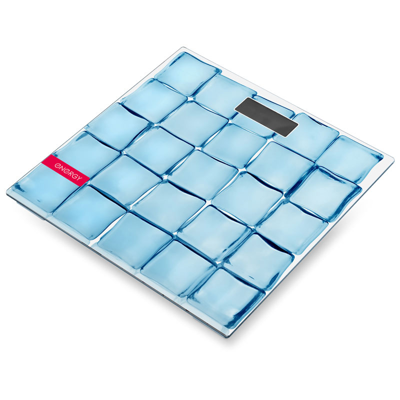 Весы напольные ENERGY EN-419E рисунок кубики льда (электронные, стеклян, квадратн, до 150 кг/100г)
