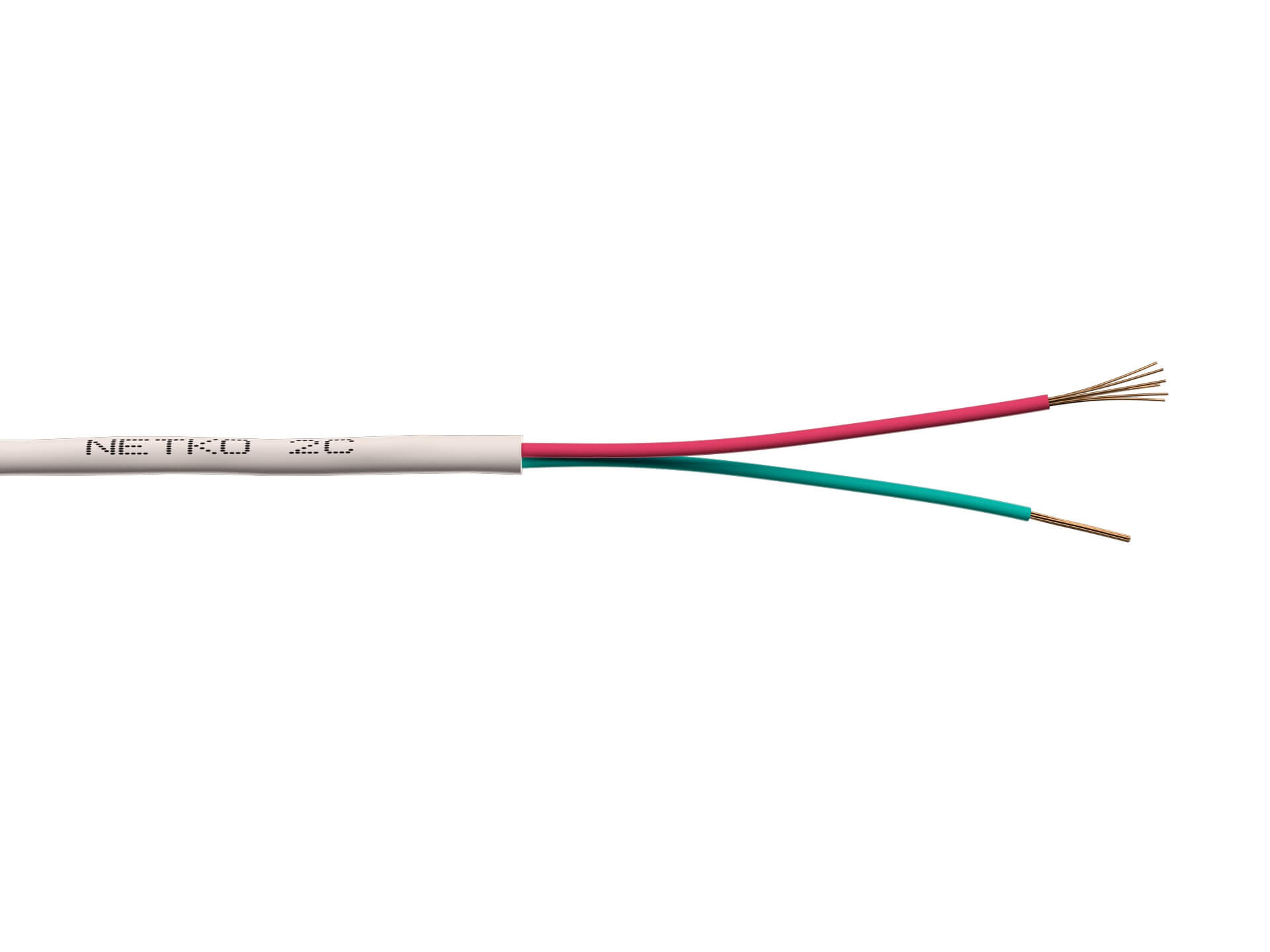 ТЛФ кабель ШТПЛ2 100м Нетко, круглый белый  (2х жильный, CCS)