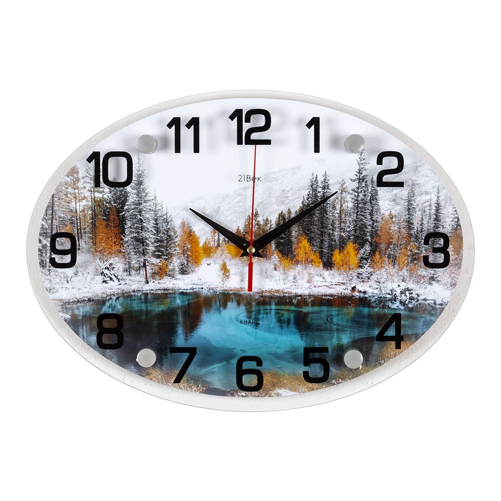 Часы настенные СН 2434 - 961 Зимний пейзаж овальн (24х34) (10)
