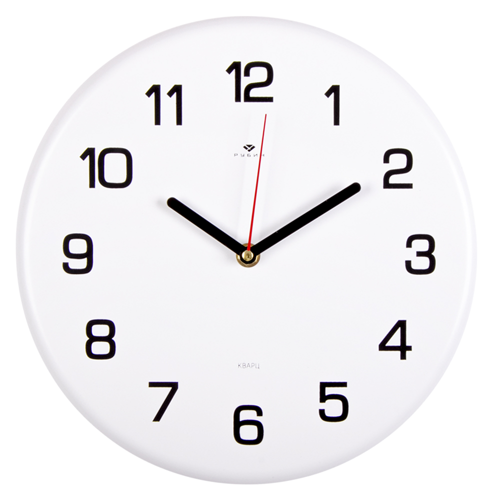 Часы настенные СН 2626 - 001 из металла, d=27 см, белый "Классика" (10)
