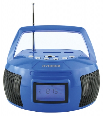 Магнитола Hyundai H-PAS160 синий (6Вт MP3 FM(dig) USB/SD)