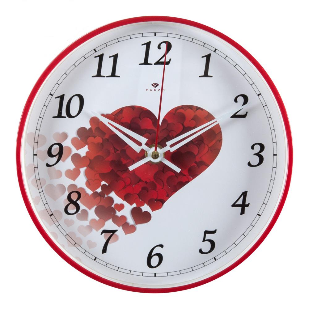 Часы настенные СН 2019 - 100 Любовь красные круглые (20х20) (10)