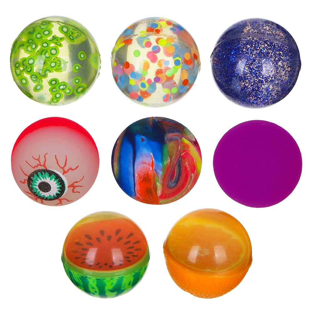 Мячик каучуковый Попрыгун, цветной, каучук, d-45мм, 4-8 дизайнов
