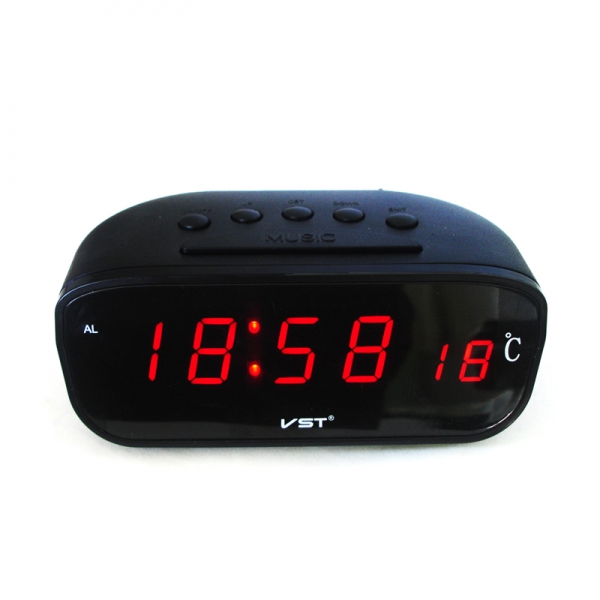 часы настольные VST-803С-1 авто (красный)