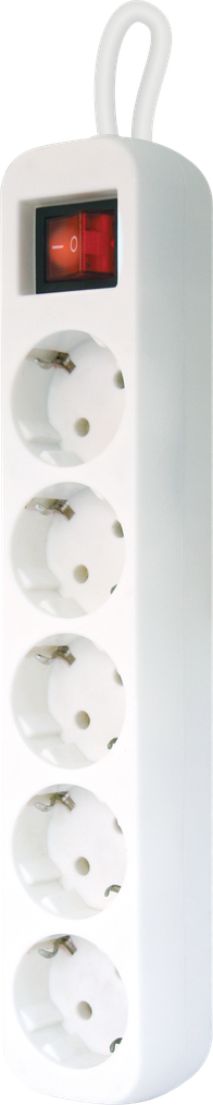 Удлинитель сетевой Defender S518 выключатель  (5 гнезда, 1,8 метра) с заземлением