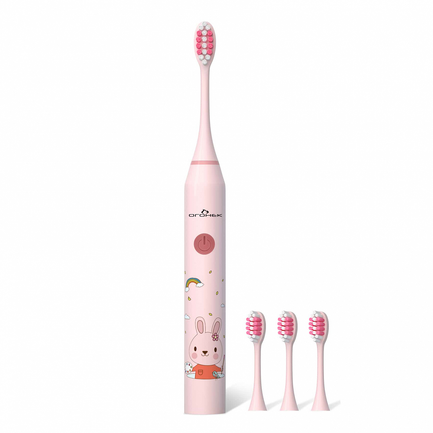 Зубная щетка Огонек OG-HBT02 Розовая ультразвуковая детская (10000 - 30000 движений/мин)