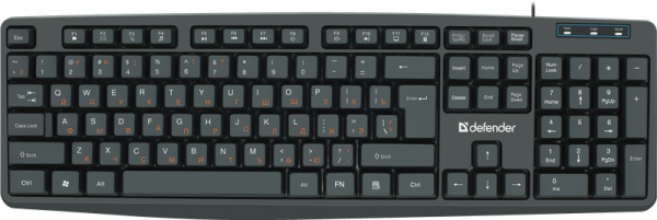 Клавиатура DEFENDER Concept HB-164RU черн,104+FN,1.8м