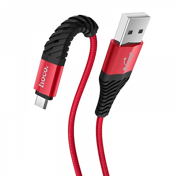 Кабель USB - micro USB HOCO X38 Красный  2.1A,1м