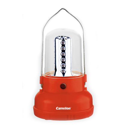 Фонарь  Camelion LED 29312 (фонарь акк. 220Вкемп,24 LED,4В 2,3А-ч,пластик,красный,коробка)