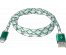 Кабель USB  ACH03-03LT зеленый,LED,USB-Lightning, 1м DEFENDER