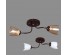 1003/2 (3 коричневых, 3 белых) (6) Светильник бытовой потолочный (лампочка 220V 15W E27)