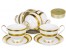 САКСОНИЯ, набор чайный (12) 6 чашек 230мл + 6 блюдец, золотой орнамент, под уп 125-14002