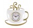 Часы настенные СН 3432 - 005 чашка с дымком 31,5 х30,5 см, корпус белый с золотом "Классика" (10)