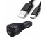 ЗУ в прикуриватель на 2 гнезда USB AV-349  + кабель Type-C (2000mA,5-9V)