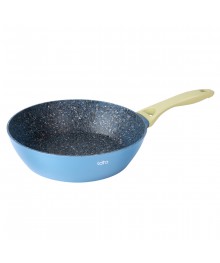 LARA LR01-12-26 Сковорода SANTORINI WOK 26см/2.7л Granit, индукц дно, крышка, ручка soft touch доставкой - Новосибирск, Новокузнецк, Горно-Алтайск. Низкие цены, большой ассортимент посуды оптом