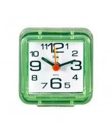 Часы будильник  B1-003 (7х7 см) зеленыйстоку. Большой каталог будильников оптом со склада в Новосибирске. Будильники оптом по низкой цене.