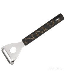 Овощечистка Mallony MARBLE из нержавеющей стали с ручкой из полипропилена, размер: 17.5*5.5 см